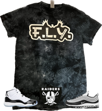 Load image into Gallery viewer, FLY TYE DYE T-SHIRT BLACK/WHITE
